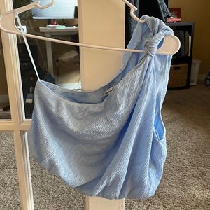 A&F textured one shoulder top